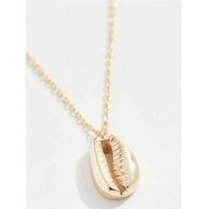 Anthropologie Gold Cowrie Shell Seashell Necklace